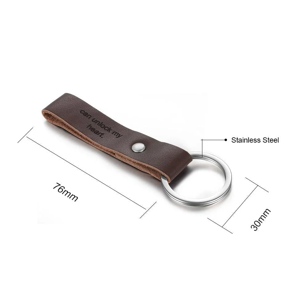 Stainless Steel Brown Keychain For Men