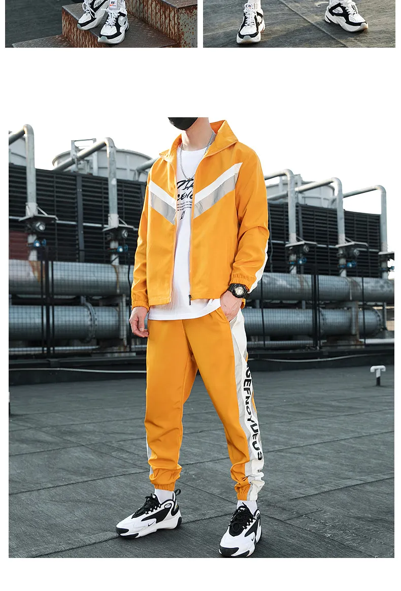 Streetwear Style Tracksuit Men's - Yellow