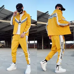 Streetwear Style Tracksuit Men's - Yellow