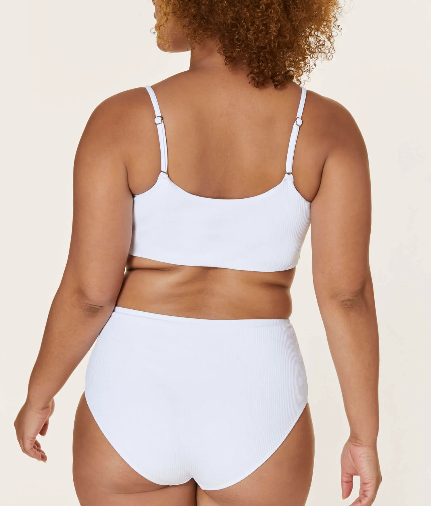 The High - Waisted Bottom - Ribbed - White