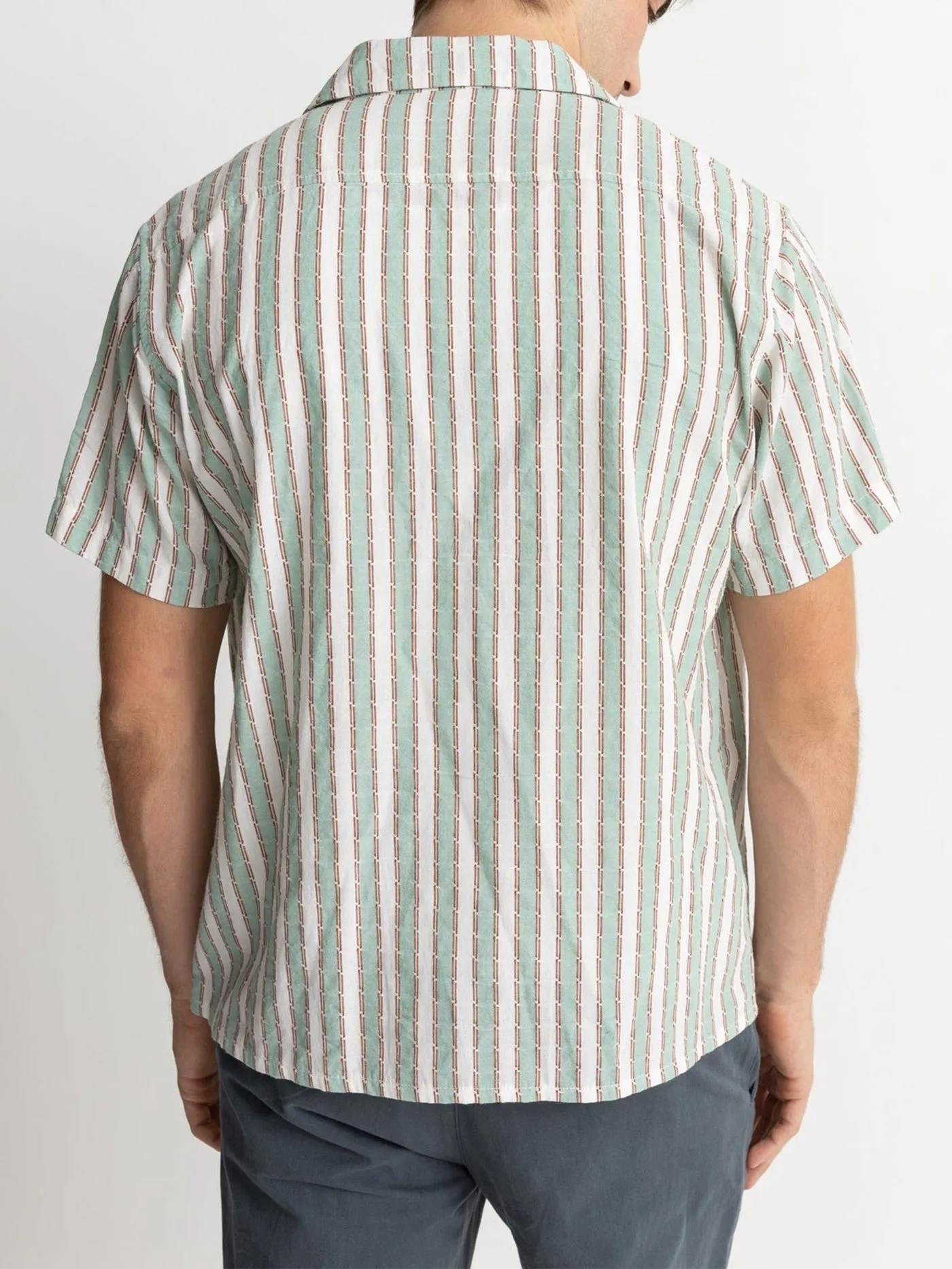 Vacation Stripe Short Sleeve Buttondown Shirt