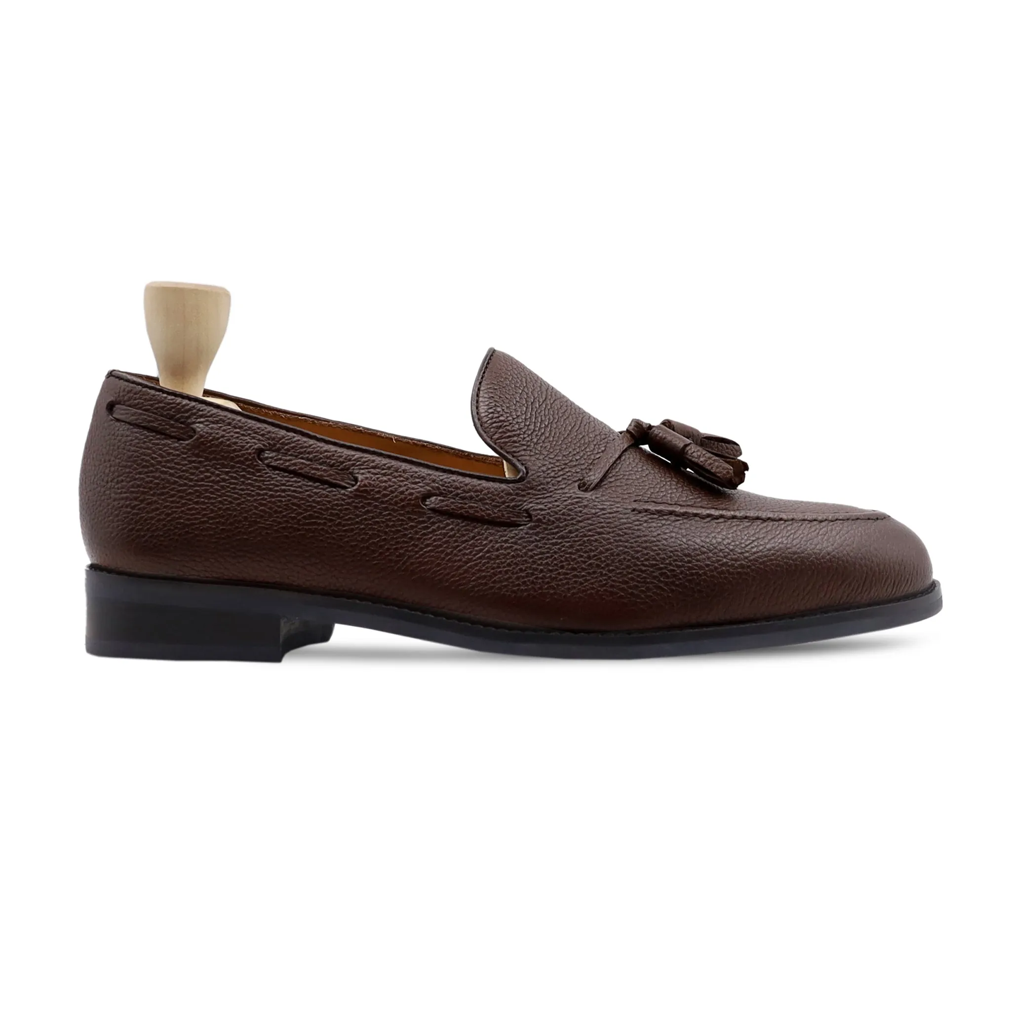 Vaduz - Men's Brown Pebble Grain Loafer